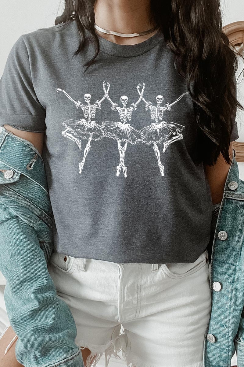 US3001P-E3156 Halloween Ballerina Graphic Plus Tee $16