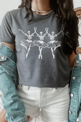 US3001-E3156 Halloween Ballerina Graphic Tee $12.5