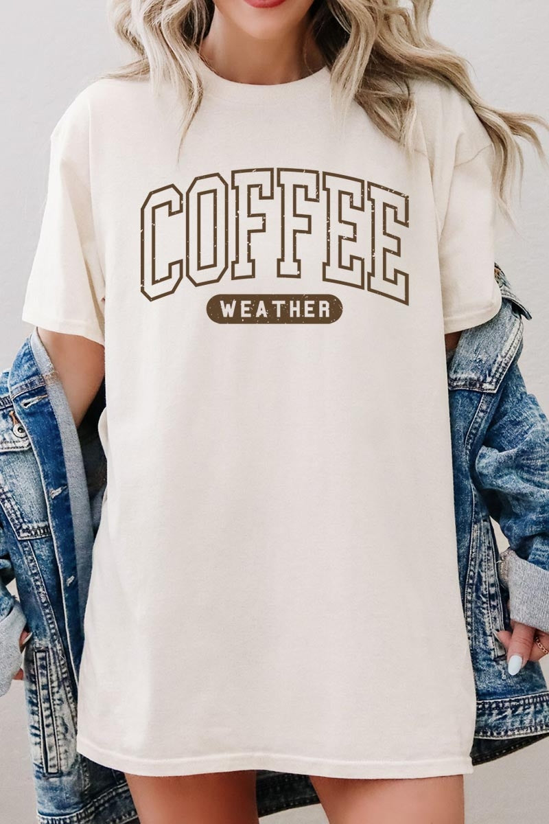 5000P-E3207 Coffee Weather Graphic Plus Heavy Cotton Tee $12.75