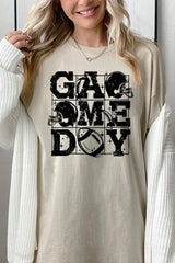5000-E3073 Distressed Game Day Graphic Heavy Cotton Tee $9