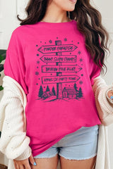 5000-E3189 Ski Lodge Signs Graphic Heavy Cotton Tee $9