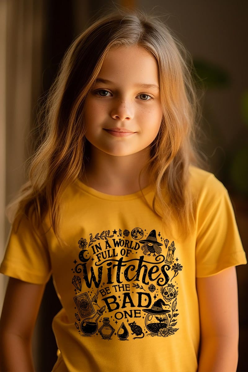 US3001Y-E3139Z In a World of Witches Kids Graphic Tee $11