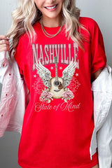 5000-E3157 Nashville Rose Graphic Heavy Cotton Tee $9