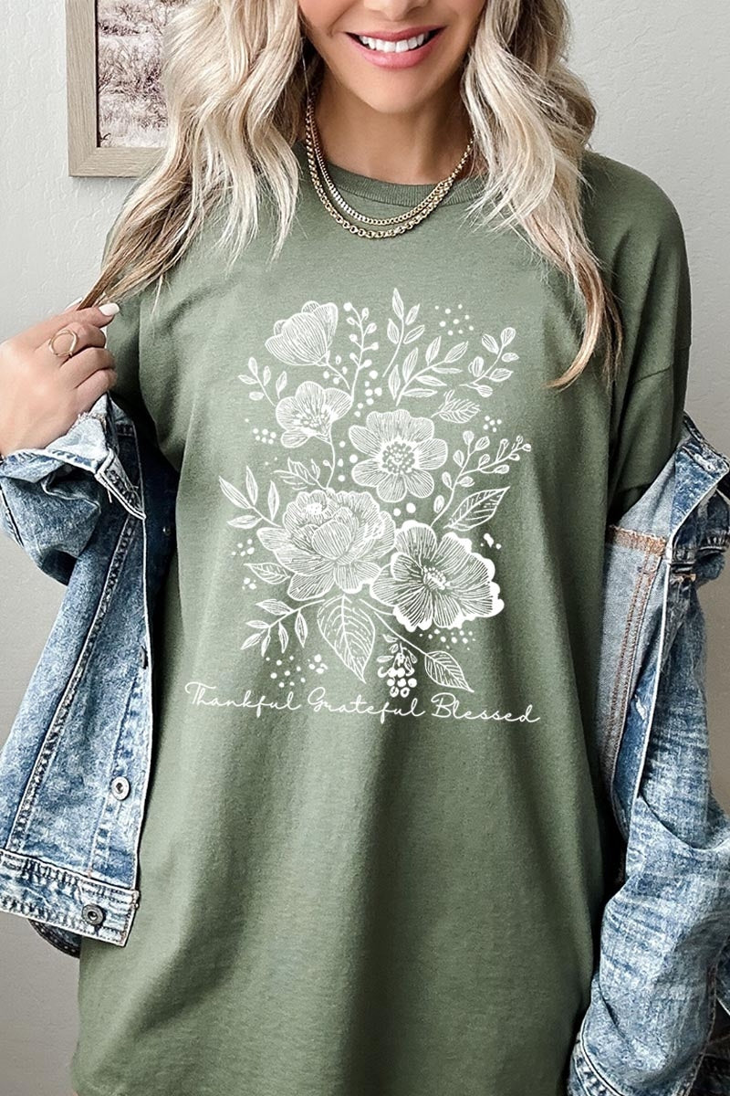 5000-E3155 Neutral Thanksgiving Graphic Heavy Cotton Tee $9