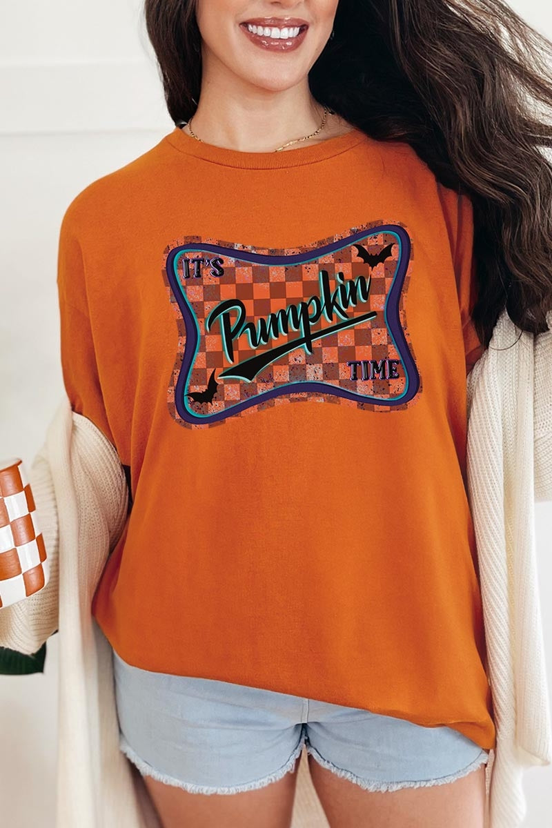 5000P-E3144 Itu2019s pumpkin time Graphic Plus Heavy Cotton Tee $12.75