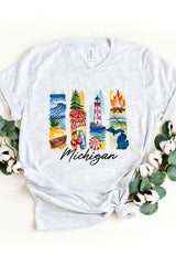 US3001P-E3061MI Michigan State Brushstroke Graphic Plus Tee $16