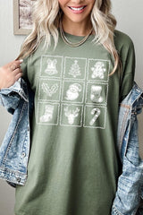 5000-E3215 Christmas Icons Graphic Heavy Cotton Tee $9