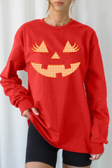 UL240P-E3148 Cute Pumpkin Halloween Plus Long Sleeve Tee $17