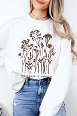 UL180-E3146 Christian Wildflower Graphic Sweatshirt $20
