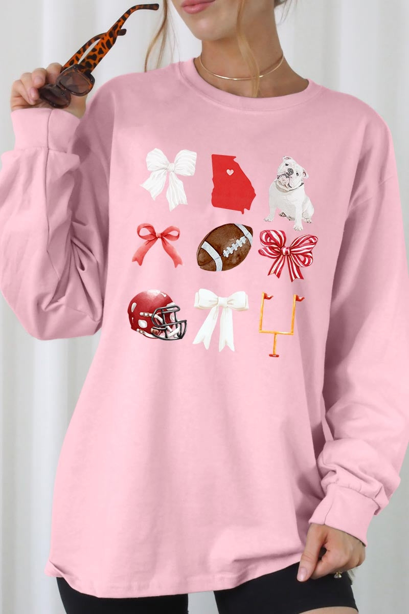 UL240-E3080 Georgia Football Graphic Long Sleeve Tee $13.75