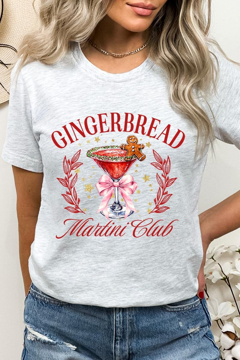US3001-E3216 Gingerbread Martini Club Graphic Tee $12.5