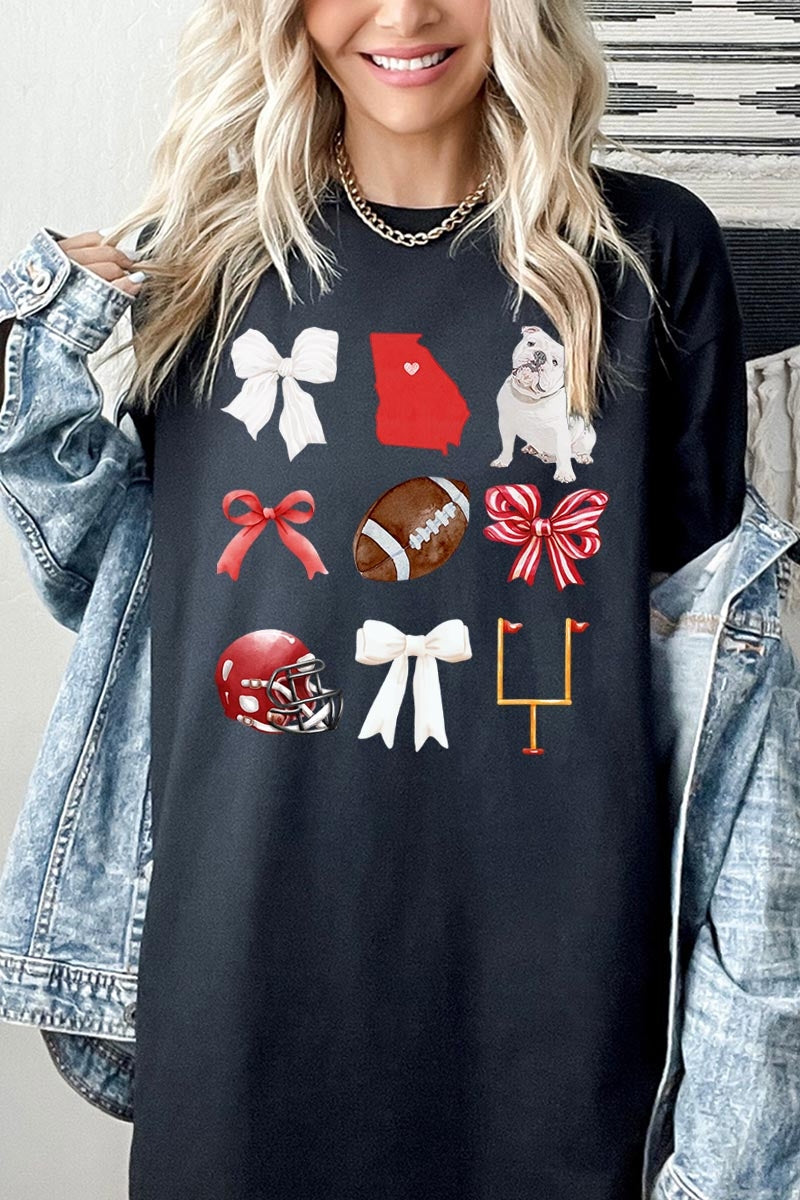 5000-E3080 Georgia Football Graphic Heavy Cotton Tee $9