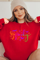 UL180P-E3109 Spooky Halloween Graphic Plus Sweatshirt $25