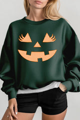 UL180P-E3148 Cute Pumpkin Halloween Graphic Plus Sweatshirt $25