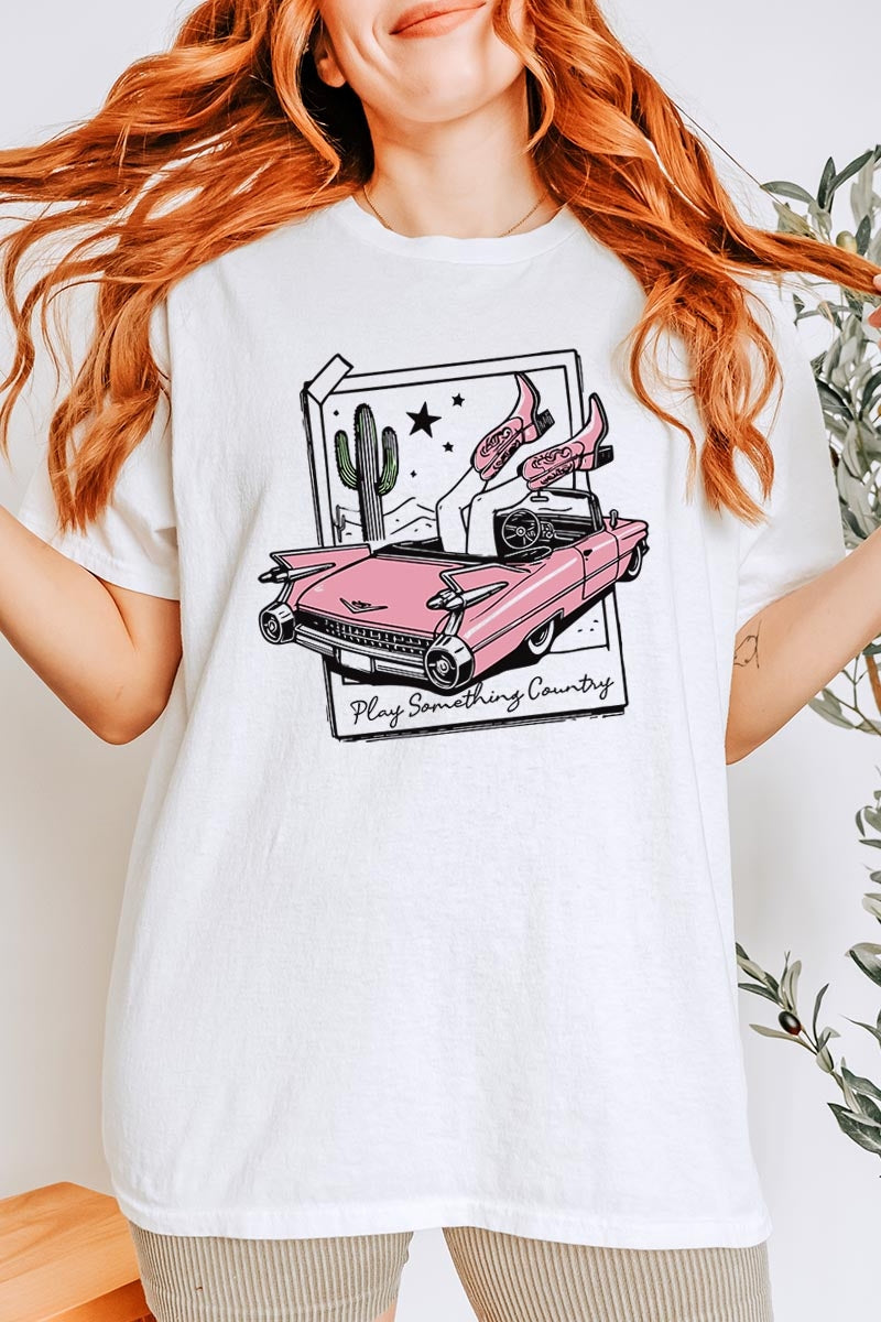 5000-E3098 Play Something Country Graphic Heavy Cotton Tee $9