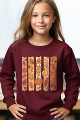 UL180B-E3110Z Brushstroke Boho Fall Kids Graphic Sweatshirt $20