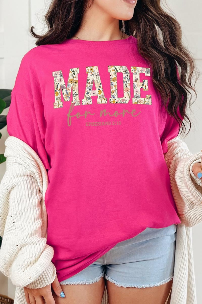 5000-E3068 Made for More Faith Graphic Heavy Cotton Tee $9