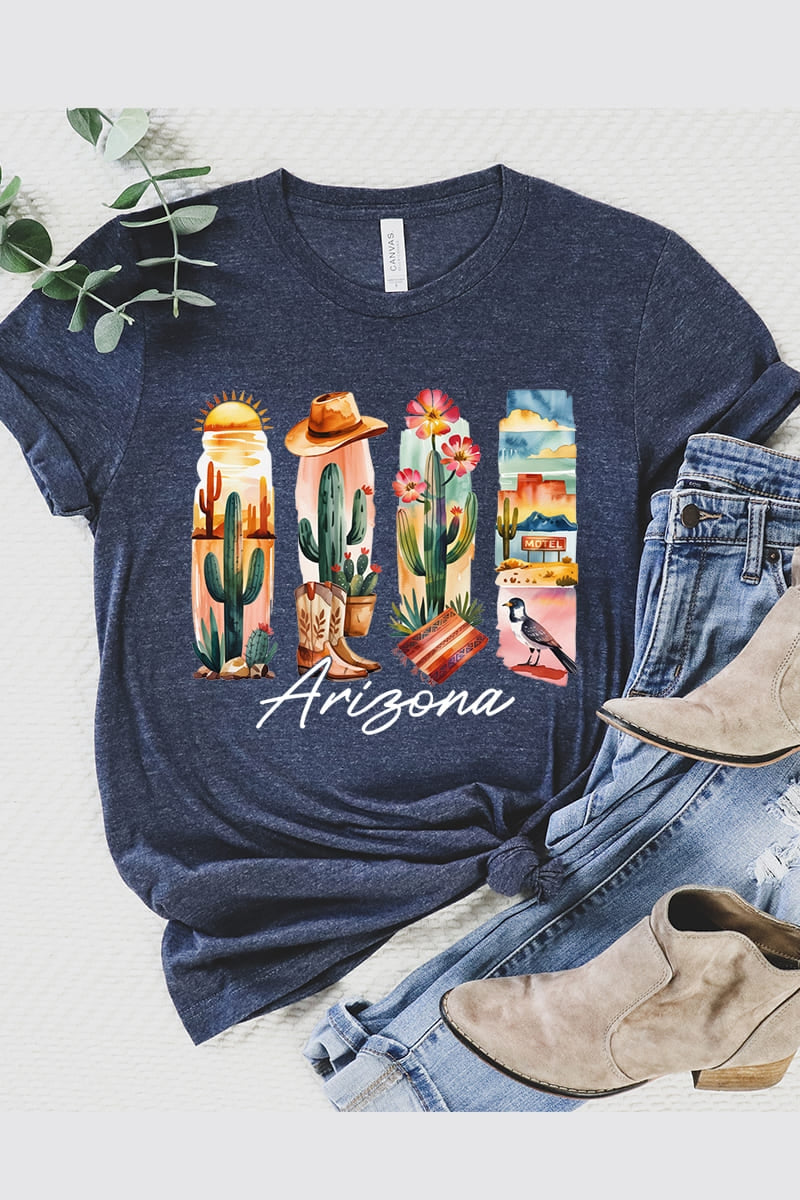 US3001P-E3061AZ Arizona State Brushstroke Graphic Plus Tee $16