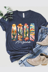 US3001-E3061AZ Arizona State Brushstroke Graphic Tee $12.5