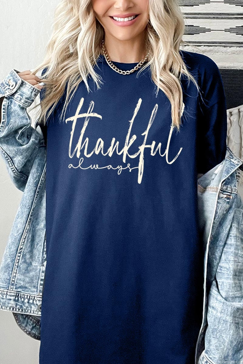 5000P-E3170 Thankful Graphic Plus Heavy Cotton Tee $12.75