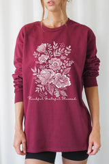 UL240P-E3155 Neutral Thanksgiving Graphic Plus Long Sleeve Tee $17