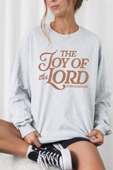 UL240-E3179 Joy of the Lord Graphic Long Sleeve Tee $13.75