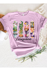 US3001P-E3061LA Louisiana State Brushstroke Graphic Plus Tee $16