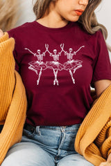 US3001P-E3156 Halloween Ballerina Graphic Plus Tee $16