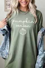 5000P-E3152 Pumpkin Season Graphic Plus Heavy Cotton Tee $12.75