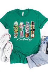 US3001-E3061KY Kentucky State Brushstroke Graphic Tee $12.5