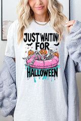 5000-E3138 Just Waiting For Halloween Heavy Cotton Tee $9