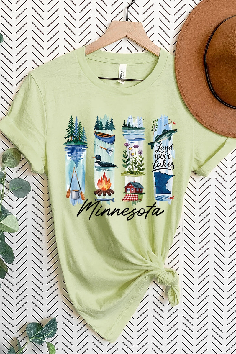 US3001-E3061MN Minnesota State Brushstroke Graphic Tee $12.5