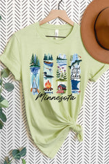 US3001P-E3061MN Minnesota State Brushstroke Graphic Plus Tee $16