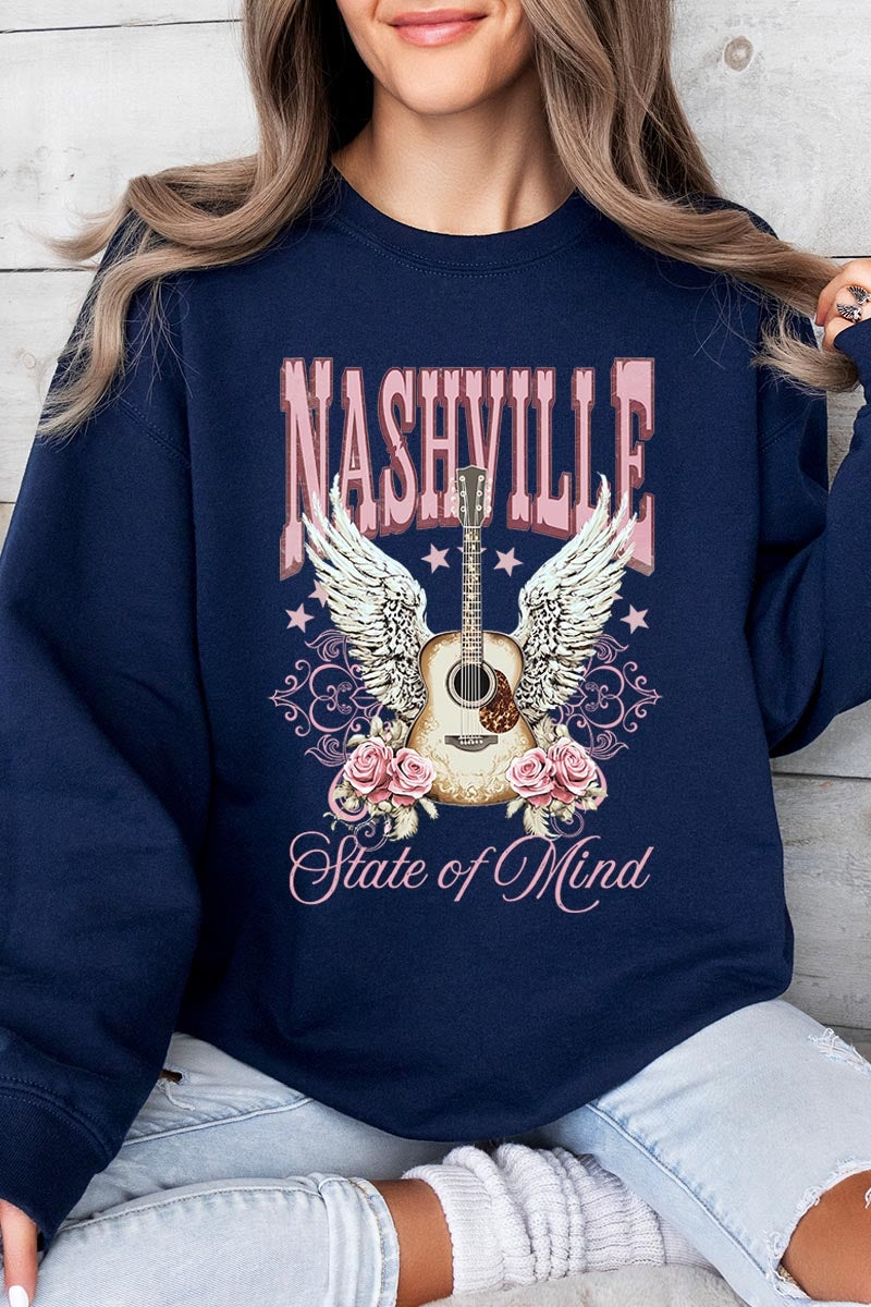 UL180P-E3157 Nashville Rose Graphic Plus Sweatshirt $25