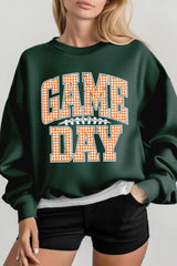 UL180-E3129 Orange Gingham Game Day Graphic Sweatshirt $20