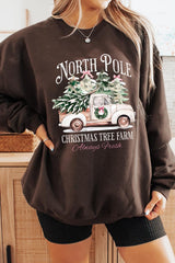 UL180P-E3174 North Pole Christmas Graphic Plus Sweatshirt $25