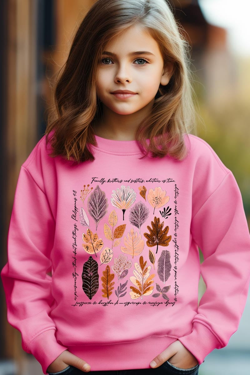 UL180B-E3147Z Christian Fall Kids Graphic Sweatshirt $20