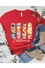 US3001-E3061CA California State Brushstroke Graphic Tee $12.5