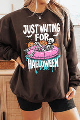UL180-E3138 Just Waiting For Halloween Graphic Sweatshirt $20