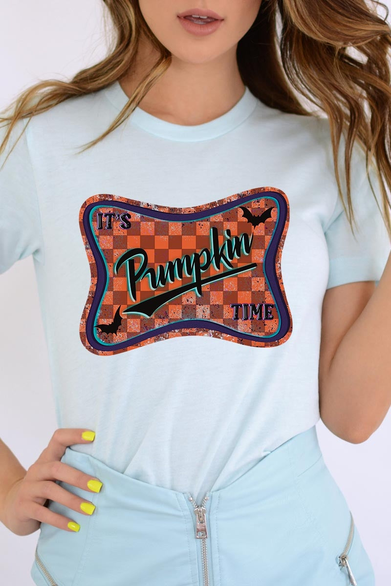 US3001P-E3144 Itu2019s pumpkin time Graphic Plus Tee $16