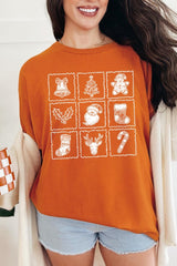 5000P-E3215 Christmas Icons Graphic Plus Heavy Cotton Tee $12.75