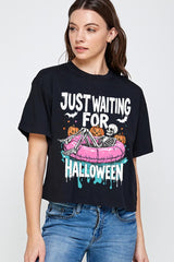 CTS-E3138 Just Waiting For Halloween Relaxed Crop Top $11