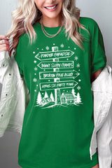 5000P-E3189 Ski Lodge Signs Graphic Plus Heavy Cotton Tee $12.75