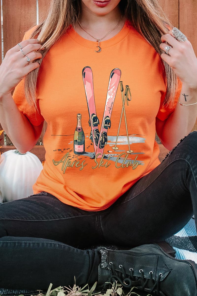 US3001P-E3187 Apres Ski Club Graphic Plus Tee $16