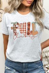 US3001P-E3071 Fall Vibes Rustic Script Graphic Plus Tee $16
