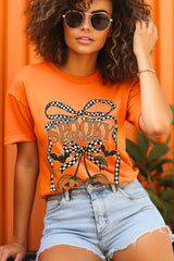 US3001P-E3085 Pumpkin Cherries Graphic Plus Tee $16