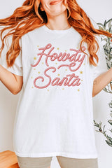 5000P-E3199 Howdy Santa Graphic Plus Heavy Cotton Tee $12.75