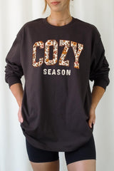 UL240P-E3082 Cozy Season Graphic Plus Long Sleeve Tee $17