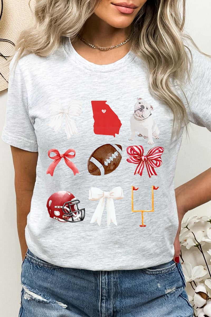 US3001-E3080 Georgia Football Graphic Tee $12.5