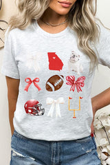 US3001P-E3080 Georgia Football Graphic Plus Tee $16